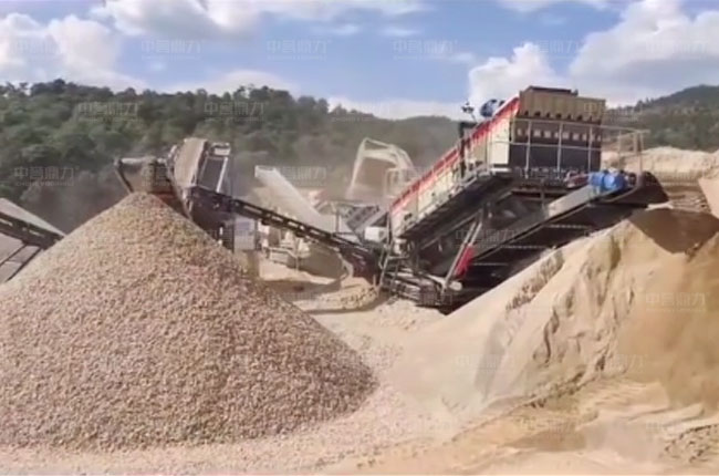 移動(dòng)式制砂生產(chǎn)線工藝圖