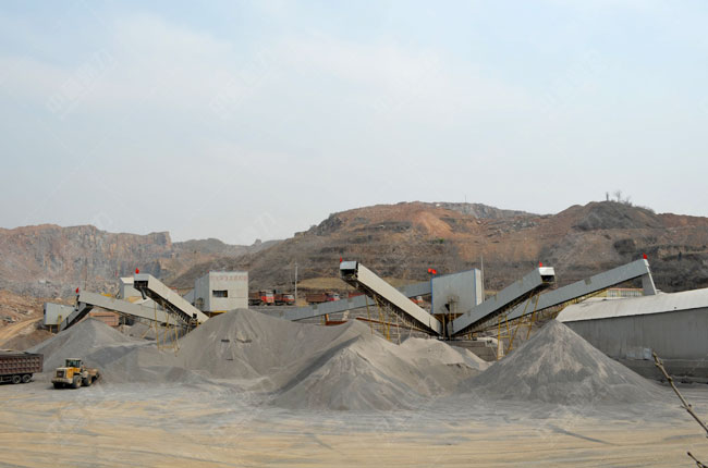 河南滎陽時產700噸砂石骨料生產線