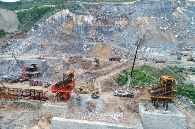 河北邯鄲中普建材有限公司時產800噸石料生產線