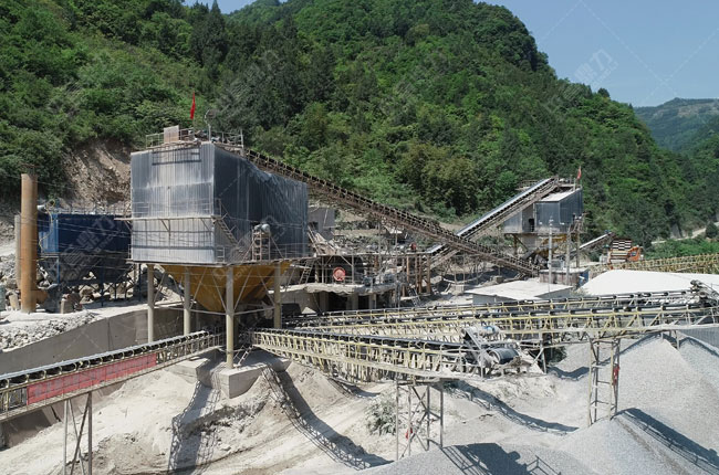 四川廣元捷力礦業時產900噸石料生產線