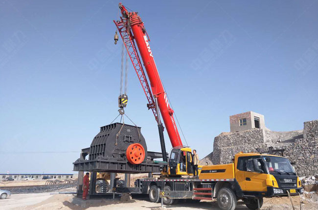 寧夏太陽山雙腔破碎機石子骨料生產(chǎn)線