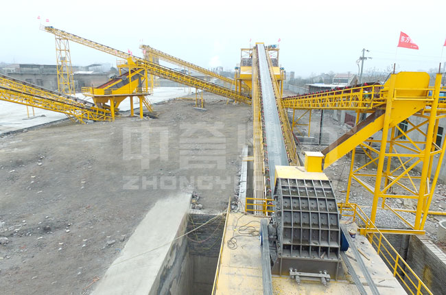 湖南益陽日產8000噸石灰石破碎篩分生產線